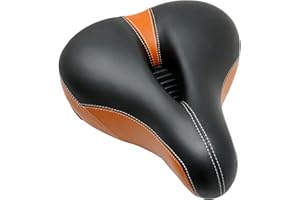 Laxzo ® Bike Seat, Bicycle Saddle Comfortable Soft Wide Saddle Cushion Pad Waterproof For Men Women Shockproof Spring Seat For MTB/Cruiser/Folding/Road/Spining Exercise Bikes