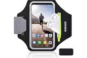 MR.LUYU Sportarmband Handy Universal, Handyhalterung Joggen Mit Kopfhörer Tasche Running Armband für iPhone 16 Pro Max/15 Pro/14 Pro/13/12/11 Handytasche für Joggen Running Bis zu 6,9"