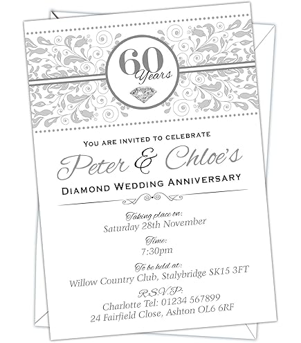 Wedding Anniversary Invitations 25th Silver, 40th Ruby, 50th Gold - View #3