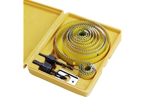 Knpwer Zestaw 17 otwornic, 19-126 mm, stal węglowa, zestaw otwornic, downlights, bity do drewna, płyt gipsowo-kartonowych, tworzywa sztucznego