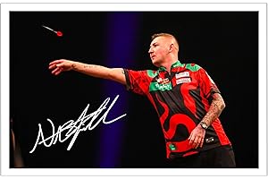 RJR PRINTS Nathan Aspinall - World Darts Signed 6X4 Inch Photo - Print Pre Printed Signature Autograph Gift