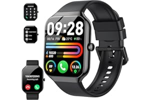 MOTAST Smart Watch for Men Women Answer/Make Calls, 1.96" Fitness Watch, Fitness Tracker with Heart Rate Sleep Monitor, Step Counter, 110+ Sports Activity Trackers, IP68 Waterproof Smartwatch for Android iOS