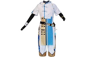 AEASYG Genshin Impact Cosplay Costume Chongyun Cosplay Costume Suits Outfits Men Women Full Set for Halloween Christmas