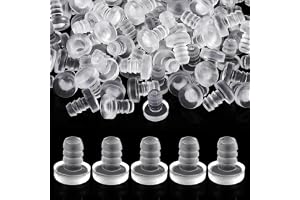 simarro 100 stycken transparent gummistötdämpare, gummibuffert, bordsstötfångare, möbler, buffertar med stam, genomskinliga gummihandtag, inbyggda dörrstoppdämpare för skåpdörrar lådor, glasbord