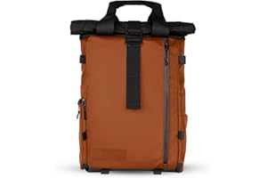 WANDRD PRVKE Lite: Wetterbeständiger Reise- und Kamerarucksack mit Laptophülle, schneller seitlicher Zugriff, Klappöffnung, ideale Fotografie- und Reisetasche, orange (Sedona Orange)