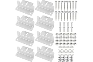 YAYODS 12PCS Aluminium Solar Panel Z Mounting Brackets, Silver Metal Z Bracket Kit with Screws & Nuts for Outdoor Roof, RV, Caravan and Boat Solar Panel Installation