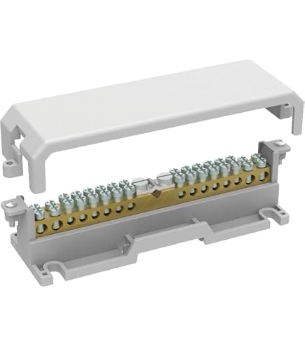 Produktbild von Giyofom Erdungsschiene Aus Verzinntem Kupfer – 5 X 50 X 300 Mm, Potentialausgleichsschiene Für Batterien & Schalttafeln