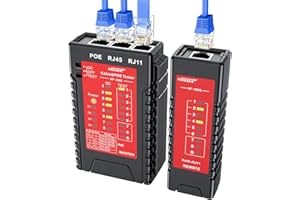 NOYAFA NF-468S Network Cable Tester, Cable Mapper, POE Tester, Ethernet Cable Continuity Tester -RJ45/RJ11/CAT5/CAT6/CAT5E/CAT6A, Telephone Line CAT3
