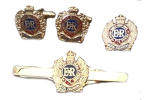 HUNTING AND MILITARY STORE Royal Engineers Cufflinks, Lapel Badge & Tie Clip Military Gift Set