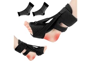 ENIYOU Achillessehne Bandage Plantarfasziitis Bandage Plantar Fasciitis Plantarfasziitis Nachtschiene Wird mit 1 paar Schwarzen Fasziitis-Socken Geliefert Einstellbar Zur Linderung von Plantarfasziitis