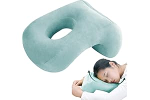 Fenytay Face Down Pillow | Comfortable Soft Sleeping Pillow with Arm Hole, Donut Face Pillow Massage Head Cradle Facedown Desk Neck Support Pillow for Napping