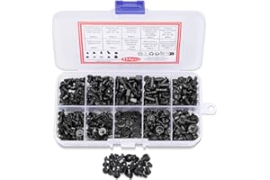 JIZZU 450Pcs Computer Screw Set, PC Screws Laptop Notebook Computer Replacement Screws Kit, Small Screws for Universal Notebook Computer Motherboard PC Case Fan CD-ROM Hard Disk Screw
