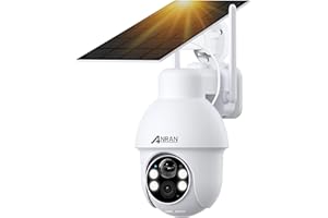 ANRAN Kamera monitoringowa 5 MP FHD na zewnątrz, akumulator z panelem słonecznym, Ultra HD, bezprzewodowa kamera do monitoringu, Wi-Fi, 4 światła punktowe, widoczność w nocy, rozpoznawanie ruchu PIR,