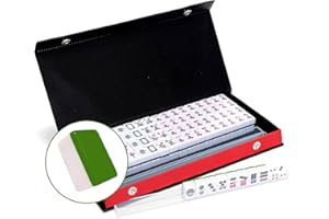 LANYOTA Mini Mahjong Set, 24mm Traditionelles Chinesisches Mah Jong für Reise, 144 Majong Spielsteine mit Box, Mah-Jongg Set mit Racks und Würfeln (24x16x12mm)