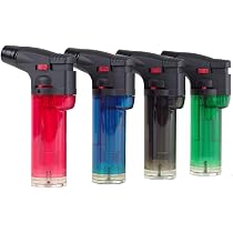 MIIVII Briquet Tempête Gaz Rechargeable Jet Flamme Puissant Anti-Vent - Idéal Extérieur (Gaz Non Inclus)