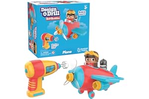 EDUCATIONAL INSIGHTS Learning Resources Avion Bolt Buddies Design & Drill, jeu avec un avion et une figurine de pilote, jouet de science et STEM, cadeau pour enfants, 3, 4, 5 ans et plus