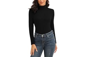 WOWENY Thermo Oberteil Damen Rollkragenpullover Fleece Shirt Langarm Thermounterwäsche extra warm Dralon Unterhemd Langarmshirt leicht Skiunterwäsche Wandershirt