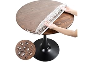 DANWINTY Mantel transparente para exteriores, redondo, 120 cm, resistente a la intemperie, mantel de jardín, redondo con goma, plástico TPU transparente, protector de mesa de 120 cm