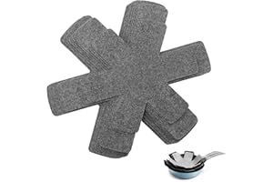 BFYHVP 8er Set Pfannenschoner Filz, 38/30/26cm Pfannenschutz Stapelschutz, Topfschoner Stapelschutz, Topfschutz, Pfannentrenner, Pfannenschutz Filz, Pfannen Schutzmatte, Tellerschoner (Hellgraue)