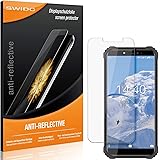 SWIDO Schutzfolie für Oukitel WP5 [2 Stück] Anti-Reflex MATT Entspiegelnd, Hoher Härtegrad, Schutz vor Kratzer/Folie, Display