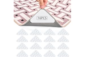 YIIFELL Teppich Antirutschunterlage,16 Stück Antirutschmatte,Waschbar Wiederverwendbar Antirutschmatte für Teppich,Anti Rutsch Teppichunterlage für Hartholzböden, Teppiche und Matten