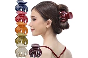 ‎RC ROCHE ORNAMENT RC ROCHE 6 Stück Kürbis Haarklammer Oktopus Spinne für Damen mit Ineinandergreifenden Zähnen Festem Griff Hochwertiger Klaue Klemme Haarspange Mädchen, Medium Klassisch Multifarben