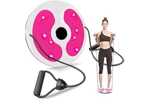 ‎MAIKEHIGH MAIKEHIGH Twist Waist Disc, Multifunktions Magnet Massage Fitness Drehscheibe mit Kordelzug Bauchtrainer Drehscheibe Aerobic-Training für Fußmassage und Taille Übung