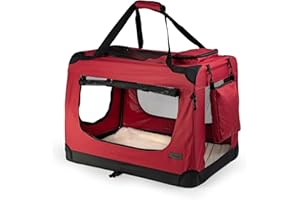 LIONTO Dibea TB10050 Składana Torba do Przewozu Psa, (S) 50x34x36 cm, Czerwony