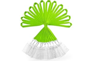 WEZEBEL 12 Pack Lanyard with Card Holder, Durable Rainbow Neck Lanyards Straps with Clear Waterproof Holders in Bulk .Apple Green,