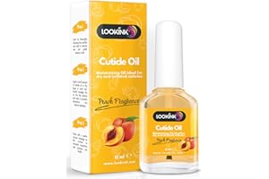 LOOKINK Olio Cuticole Unghie Professionale 12 ml, Fragranza Pesca, Idratante e Nutriente per Cuticole di Mani e Piedi
