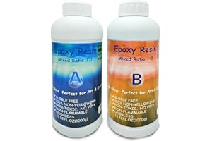 CHTAWJ Resina Epossidica Trasparente,Rapporto Colla Resina Epoxy con Indurente per Creazione Gioielli Fai da Te legno, resina da colata d'arte (HY2L)