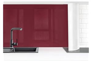 Bilderwelten Küchenrückwand Folie Glänzend 70x150 cm Bordeaux Spritzschutz Fliesenspiegel Küche-Rückwand Motiv Klebefolie