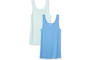Amazon Essentials Débardeur en Coupe cintrée Femme, Lot de 2