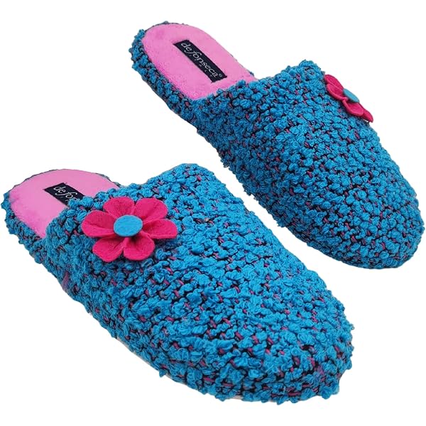 De Fonseca Set pantofola donna tessuto caldo con simpatica sacca multiuso in regalo (Rosa, 36