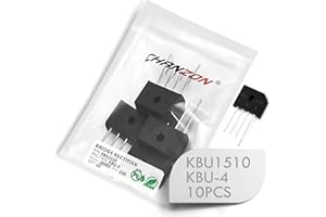 (Lot de 10 pièces) Chanzon KBU1510 Pont Redresseur Diode 15A 1000V KBU-4 (SIP-4) Monophasé, Full Wave 15 Amp 1000 Volt Electronique Diodes de Silicium