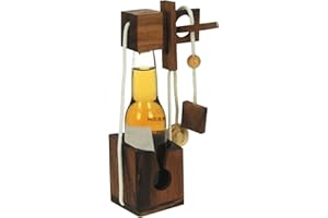 Namesakes® Puzzle de prison de bouteille de bière – Casse-tête en bois pour adultes – Emballage fantaisie avec défi de verrouillage unique – Cadeau amusant pour homme ou femme – Jeu de logique