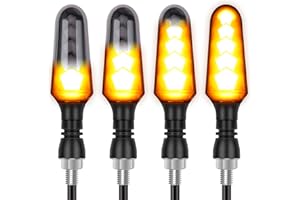 Kinstecks 4PCS Motorcycle Indicators Turning Indicators Turn Signal Lights 12V for Motorcycle Motorbike Scooter Quad Cruiser Harley Kawasaki Yamaha Suzuki Off Road