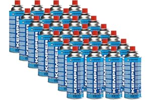KEMPER - Cartouche gaz 220g butane Pack de 28 Bouteilles de gaz UN2037 Bonbonne pour appareils à gaz