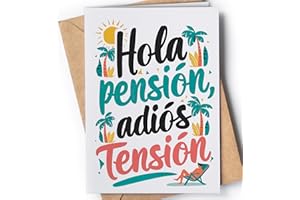 GREETING CARDS FOR EVERYONE Tarjeta de Jubilación para Hombre, Mujer - Regalo para Hombre, Mujer - Tarjeta de Jubilación para él, ella - Regalo gracioso de despedida de compañero - Hola Pensión - EU 19