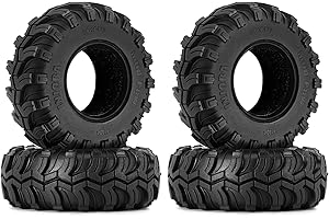 INJORA 1.3" Neumáticos 64 * 24mm S5 Mud Paw para SCX24 TRX4M Crawlers RC 1/24 1/18 (T1324)