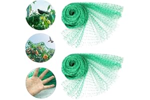 WEONE 2 Piezas Red para pajaros, 4X10m Red Antipájaros Malla de Cubierta de Protección de Frutas Cultivos Plantas Verduras para Jardín Estanque Piscina -Verde, se Puede Cortar