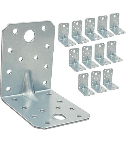 Staffe Angolari Regolabili QUARKZMAN - 4 Pezzi In Acciaio, 80x40x30 Mm, Per Mobili E Ripiani - Foto 7