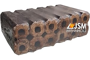 JSM-Brennholz Eichenholzbriketts Pini&Kay - 1 Brikett: 30 cm x 5 cm - 12 Briketts je Paket - 20 Kg oder 30 Kg (30 KG)