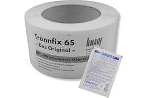 DEWEPRO Set: KNAUF Trenn-Fix 65 - Trennstreifen für Anschlussfugen 50m Rolle inkl. 1 St. DEWEPRO SingleScrubs
