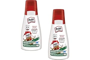 STAEDTLER Pritt Colle de Bricolage, 2 flacons de 100 g de Colle Universelle à séchage Transparent pour la Maison, l'école ou Le Bureau, Colle de Bricolage Blanche pour Les Enfants