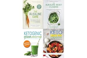 Alkaline cure [hardcover], alkaline reset cleanse, ketogenic green smoothies, keto crock pot cookbook collection 4 books set