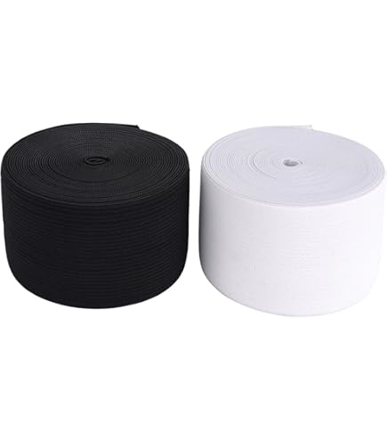 Gummiband Elastische band, 5 m lang, 40 mm breed, zwart of wit