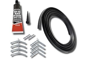 ABC Products - Guarnizione universale per porta del forno in gomma siliconica 3 in 1, 3 lati e 4 lati, rotonda e angolata, con clip angolari e libretto di istruzioni per il montaggio completo