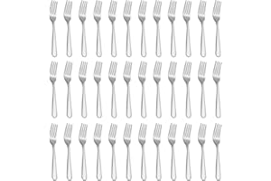 PLEAFIND Forks Set of 36 Piece, Stainless Steel Dinner Fork Table Forks, Mirror Polishing Cutlery Forks Set Pack of 36,Dishwasher Safe (7.1 inches, 18cm)