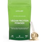 Vegan Protein Powder - Plant Protein 750g - Natural Unflavored - Sunflower Seed, Brown Rice, Bean &amp; Pea + DigeZyme - 30 Servi